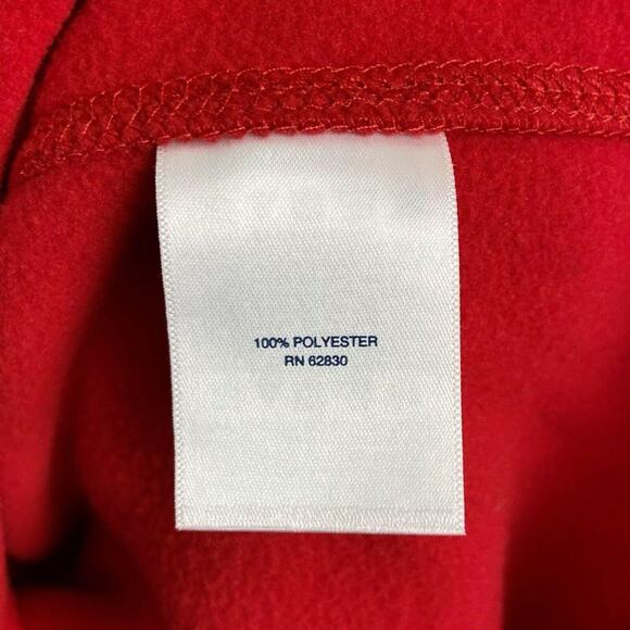 Lands’ End Men's Quarter Zip Fleece Jacket - 2XLT - Red - New - Picture 3 of 4